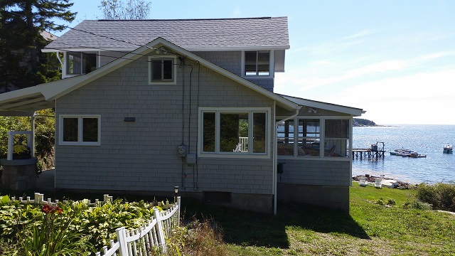 North side of #68 cottage facing south showing Horse Island